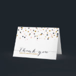 Remerciements Carte de remerciement à points de confettis rose e<br><div class="desc">Carte de remerciement à points de confettis 
  Cartes élégantes et uniques avec des points de confettis rose pâle,  or et violet foncé. Articles assortis et autres couleurs disponibles.</div>