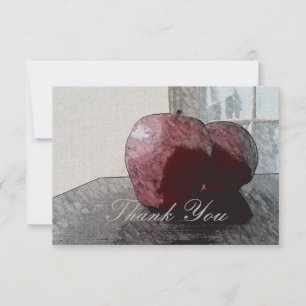 Remerciements Carte de remerciement Apple Art