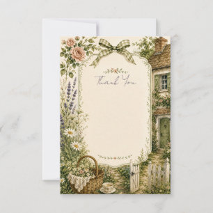 Remerciements Carte de remerciement aquarelle de jardin de campa