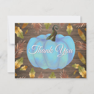 Remerciements Carte de remerciement aquarelle rustique citrouill