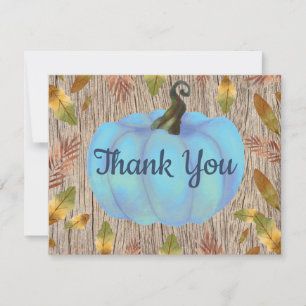 Remerciements Carte de remerciement aquarelle rustique citrouill