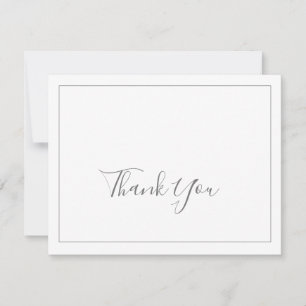 Remerciements Carte de remerciement argentée minimaliste