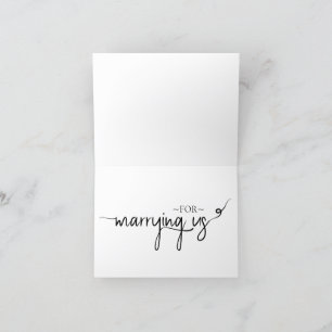 Remerciements Carte de Remerciement au Célébrant de Mariage