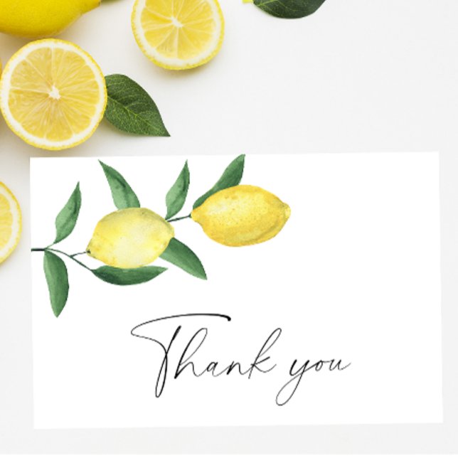Remerciements Carte de remerciement au citron (Créateur téléchargé)