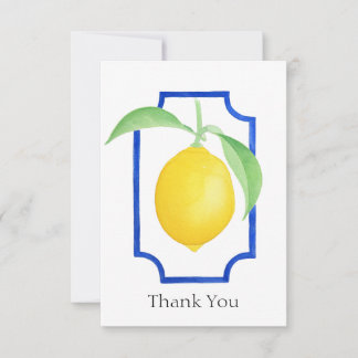 Remerciements Carte de remerciement au citron d'été