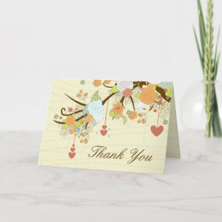 Remerciements Carte de remerciement aux fleurs fantaisistes roma