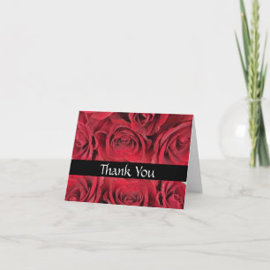 Remerciements Carte de remerciement aux Roses Rouges