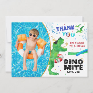 Remerciements Carte de remerciement avec photo pour une fête de