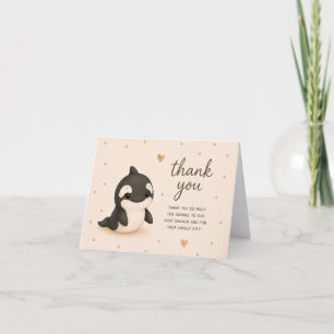 Remerciements Carte de remerciement Baby Shower Baby Orca