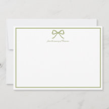 Carte de Remerciement Baby Shower Ruban Prépa