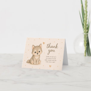 Remerciements Carte de remerciement Baby Wolf Baby Shower