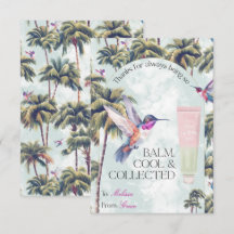 Carte de remerciement Balm Cool & Collected Colibr