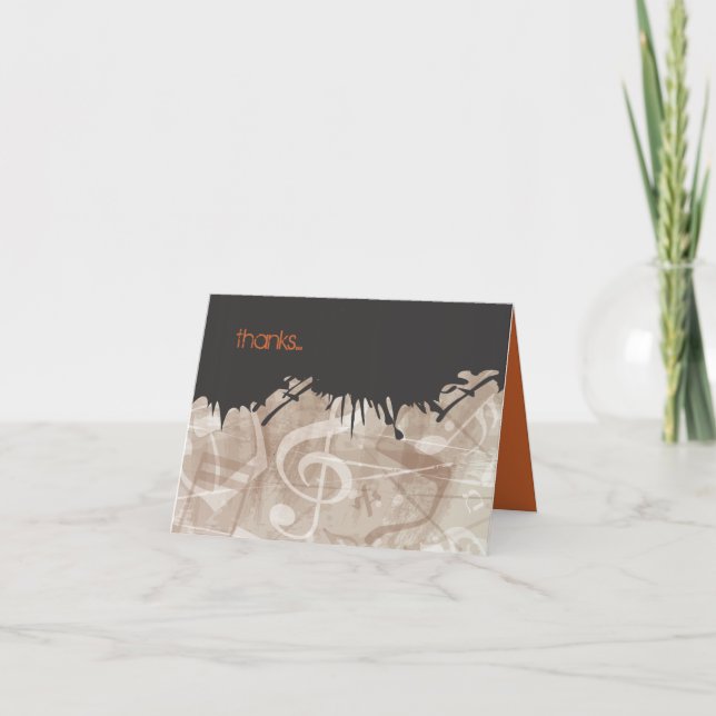 Remerciements CARTE DE REMERCIEMENT Bar/Bat Mitzvah MELODIE de l (Devant)