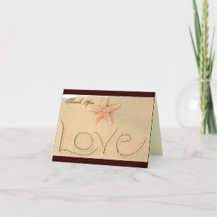 Remerciements Carte de remerciement Beach Love