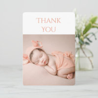 Carte de remerciement bébé 2 photos
