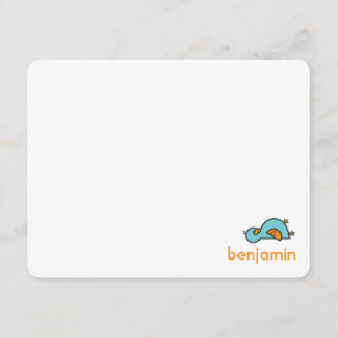 Remerciements Carte de remerciement bébé garçon Cartoon SIlly Du