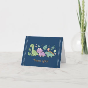 Remerciements Carte de remerciement bébés dinosaures pour baby s