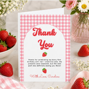 Remerciements Carte de remerciement Berry Sweet pour 1er anniver