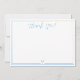 Remerciements Carte de remerciement (bleu bébé)