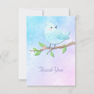 Remerciements Carte de remerciement Blue Bird