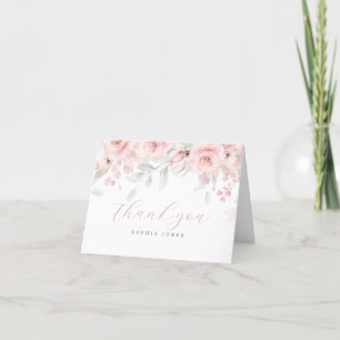 Remerciements Carte de remerciement Blush Pink Baby in Bloom