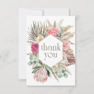 Remerciements Carte de remerciement Boho Flower Shower