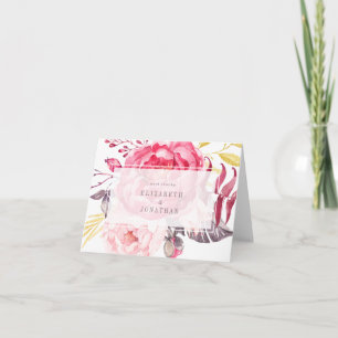 Remerciements Carte de remerciement bouquet anglais aquarelle ro