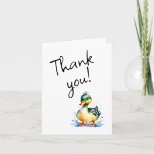 Remerciements Carte de remerciement Canard à l'aquarelle mignonn