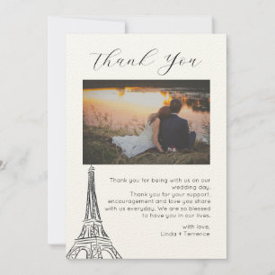 Remerciements Carte de remerciement, Carte de remerciement de sc