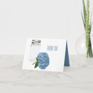 Remerciements Carte de remerciement chic Hydrangea et pot Mason