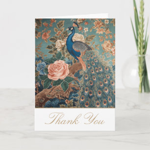 Remerciements Carte de remerciement Chinoiserie Paon