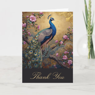 Remerciements Carte de remerciement Chinoiserie Paon