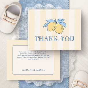 Remerciements Carte de remerciement citron Amalfi