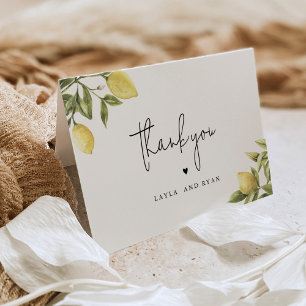 Remerciements Carte de remerciement CITRON Citron Lemon