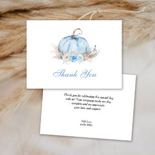Remerciements Carte de remerciement Citrouille Bleue