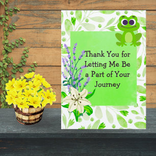 Remerciements Carte de Remerciement Client – Florale Pastel Vert