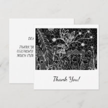 Carte de remerciement Color-Me Magical Garden