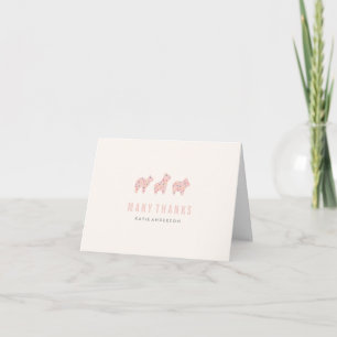 Remerciements Carte de remerciement Cookie Animal - Bubble Gum