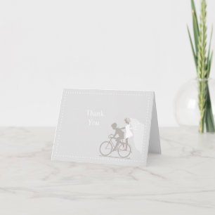 Remerciements Carte de remerciement couple cycliste Silver Cloud