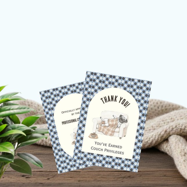 Remerciements Carte de remerciement Cozy Paws Flat (Créateur téléchargé)
