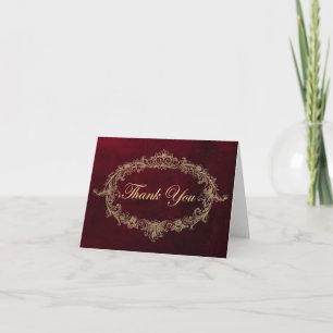 Remerciements Carte de remerciement Crimson & Gold
