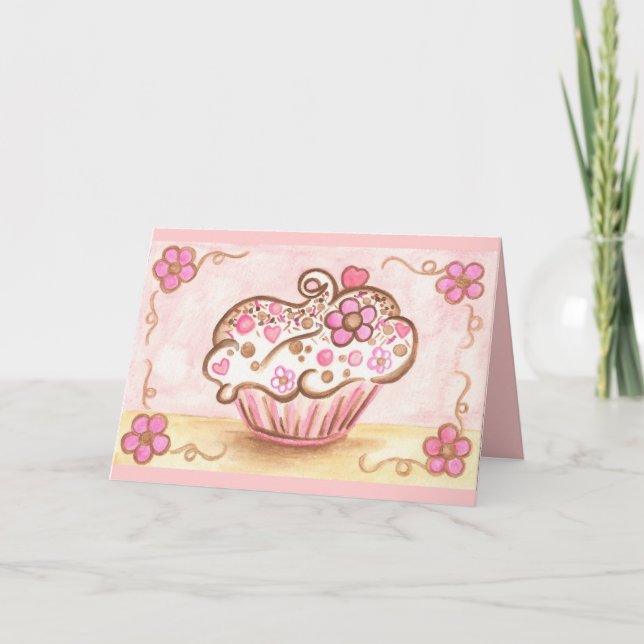 Remerciements Carte de remerciement Cupcake (Devant)