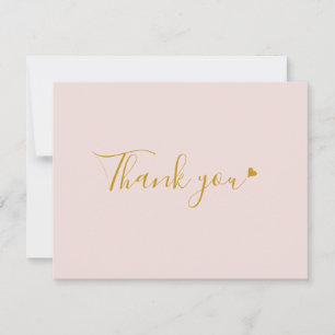 Remerciements Carte de remerciement d'affaires à écriture rose m