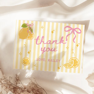 Remerciements Carte de remerciement d'anniversaire à la citron a
