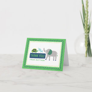 Remerciements Carte de remerciement d'anniversaire Animaux de la