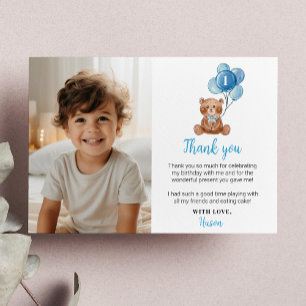 Remerciements Carte de remerciement d'anniversaire avec ballon e