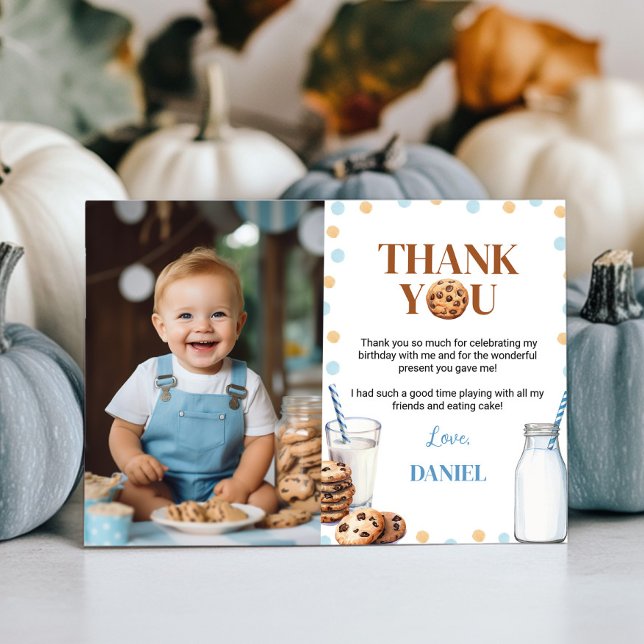 Remerciements Carte de remerciement d'anniversaire avec du lait  (Créateur téléchargé)