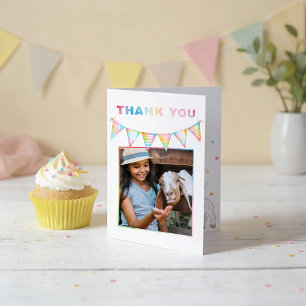 Remerciements Carte de remerciement d'anniversaire avec photo de