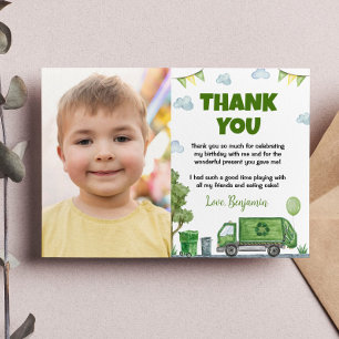 Remerciements Carte de remerciement d'anniversaire avec un camio