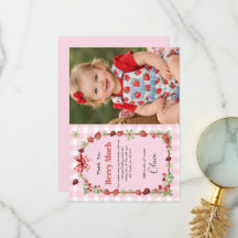 Carte de remerciement d'anniversaire Berry Sweet